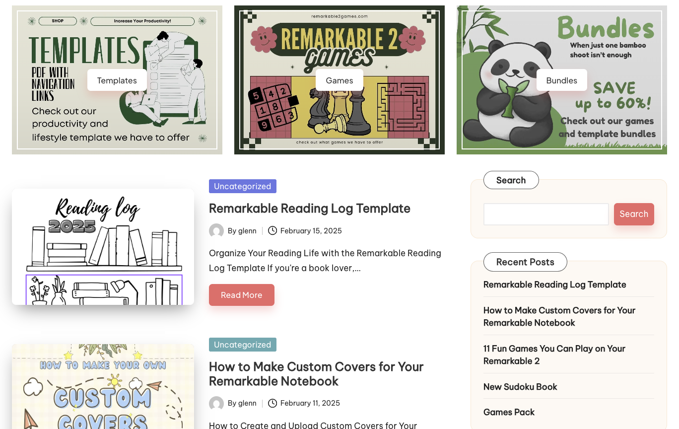 remarkable2 web design example